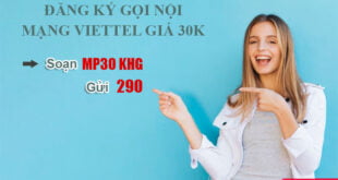Gói cước gọi nội mạng Viettel giá 30k