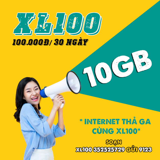 Đăng ký gói XL100 Viettel có ngay 10GB sử dụng 30 ngày