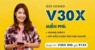 Đăng ký gói V30X Viettel miễn phí gọi nội mạng và 500MB/ngày trong 7 ngày