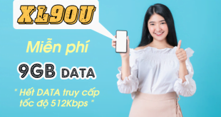 Gói XL90U Viettel miễn phí 9GB Data trọn gói chỉ 90k/tháng