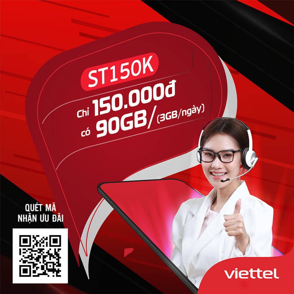 Cách đăng ký gói ST150K Viettel có 3GB/ngày & Miễn phí Data TV360