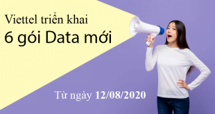 Viettel triển khai 6 gói cước Data mới Siêu Hấp Dẫn từ 12/08/2020