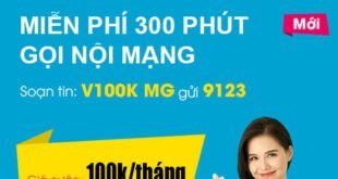 Gói V100K Viettel - Miễn phí 300 phút gọi nội mạng Viettel