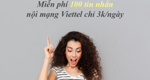 Đăng ký 100 tin nhắn Viettel, gói SMS100 giá rẻ chỉ 3.000đ