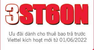 Gói 3ST60N Viettel miễn phí 2GB 1 ngày giá rẻ chỉ 180k 3 tháng
