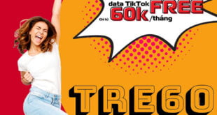 Gói TRE60 Viettel miễn phí 60GB và Data TikTok cho Sinh Viên 60k 1 tháng