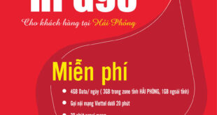Gói HPG90 Viettel Miễn phí 4GB/ngày giá 90k 1 tháng cho KH Hải Phòng