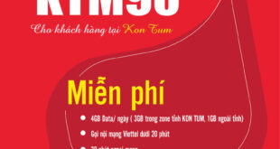 Gói KTM90 Viettel Miễn phí 4GB/ngày giá 90k 1 tháng cho KH Kon Tum