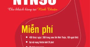 Gói NTN90 Viettel Miễn phí 4GB/ngày giá 90k 1 tháng cho KH Ninh Thuận