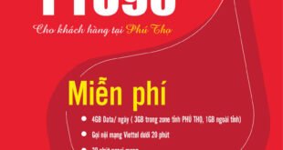 Gói PTO90 Viettel Miễn phí 4GB/ngày giá 90k 1 tháng cho KH Phú Thọ
