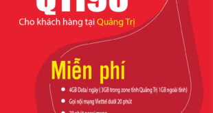 Gói QTI90 Viettel Miễn phí 4GB/ngày giá 90k 1 tháng cho KH Quảng Trị