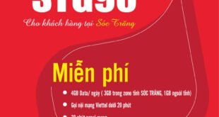 Gói STG90 Viettel Miễn phí 4GB/ngày giá 90k 1 tháng cho KH Sóc Trăng