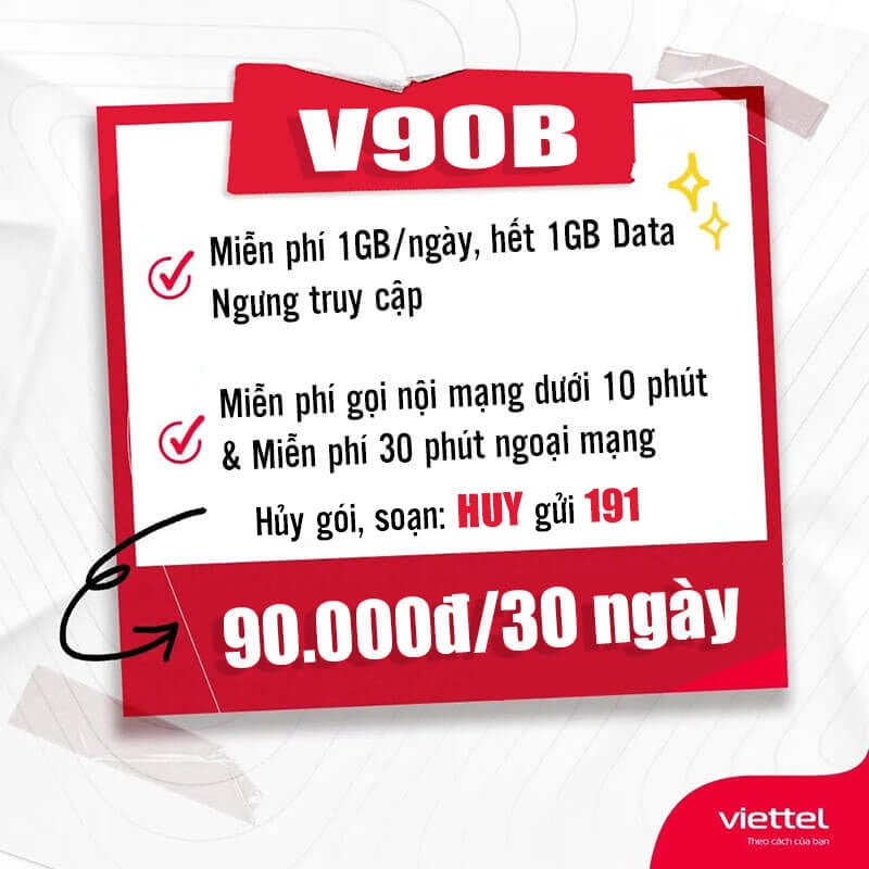 2 cách hủy gói V90B Viettel nhanh gọn, miễn phí tin nhắn