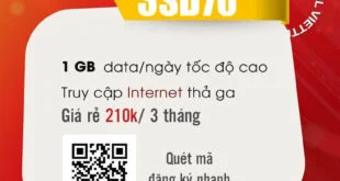 Gói 3SD70 Viettel miễn phí 1GB 1 ngày giá rẻ chỉ 210k 3 tháng