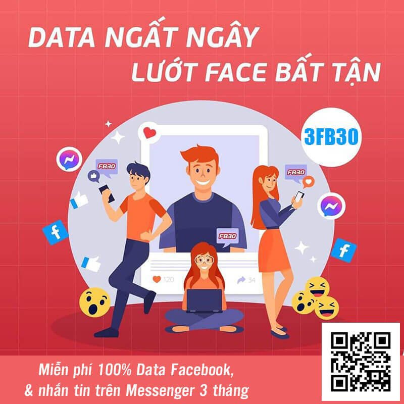Gói 3FB30 Viettel miễn phí Data truy cập Facebook 3 tháng giá 90k